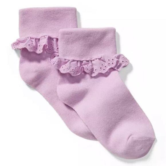 Janie and Jack Other - JANIE AND JACK ⭐️ Eyelet Trim Socks Lilac